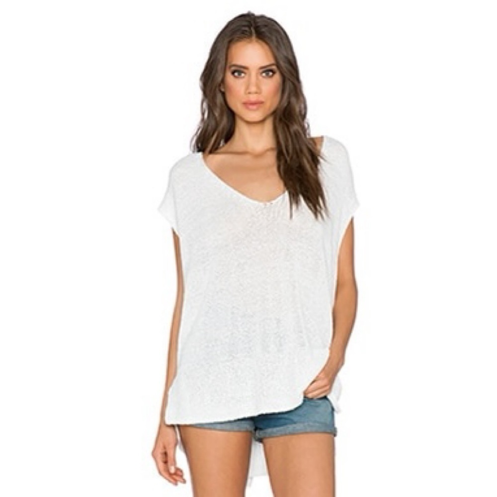 Free People Easy Tee Sweater Top in White‎ Small